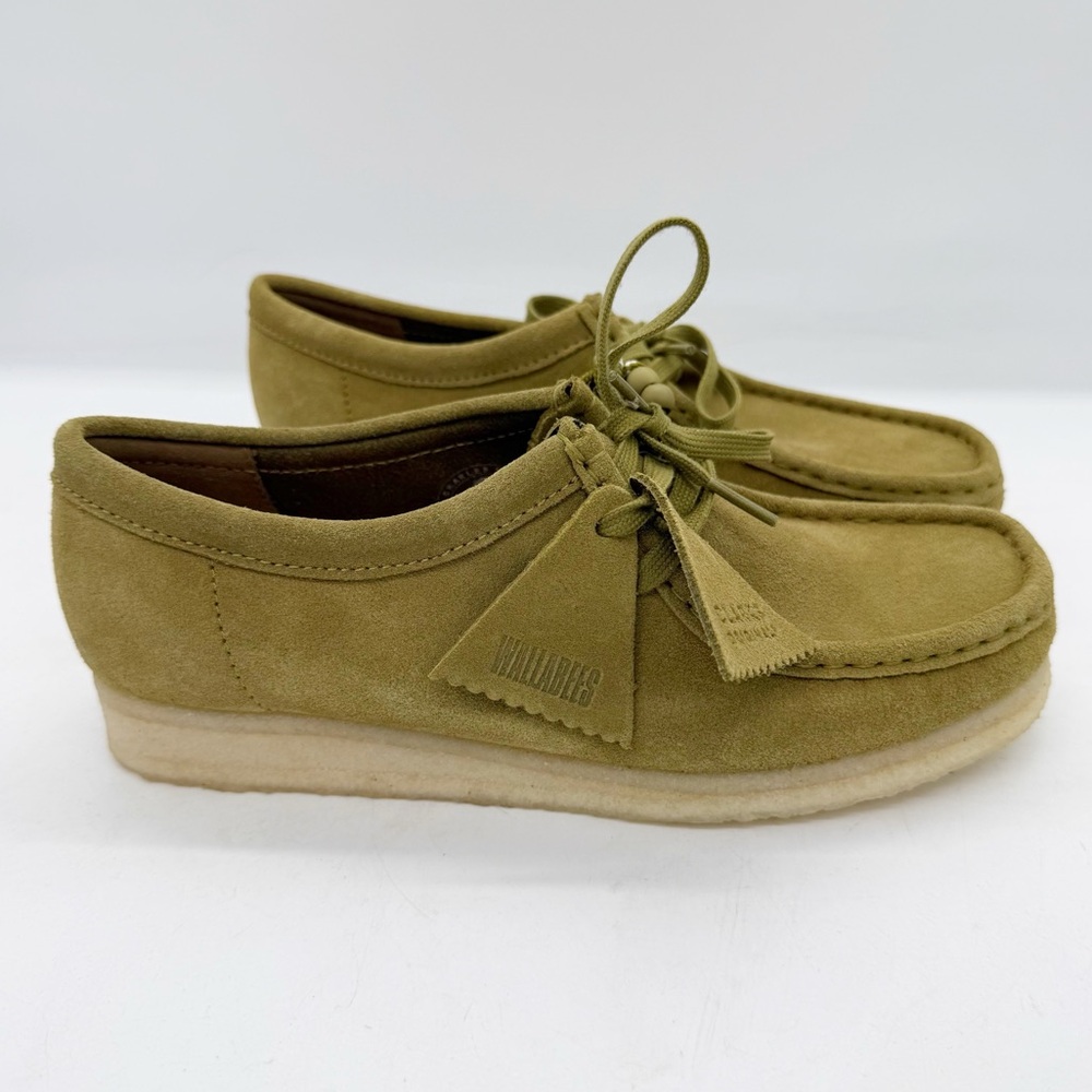 Clarks Originals Green Wallabee Derbys Suede Loafer Size 9.5 Boho Classic NEW - Picture 3 of 12